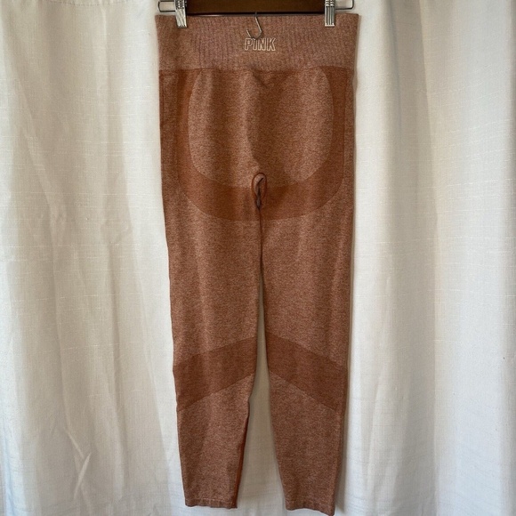 Victoria’s Secret Pink High Rise Seamless Leggings Cinnamon Heather Size M - Picture 6 of 10